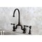 Kingston Brass KS7795ALBS English Country Kitchen Bridge Faucet W/Brass Sprayer, Brnz KS7795ALBS - alternate 2